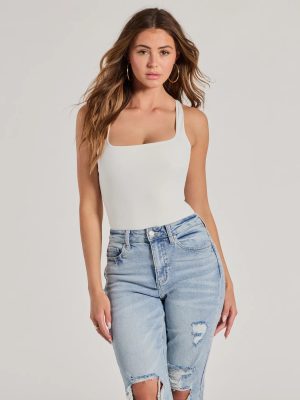 Stunning Persuit Sleeveless Cross Back Bodysuit