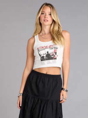 Retro Tour Graphic Crop Tank Top