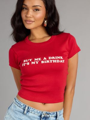 Buy Me A Drink Crop Graphic Tee