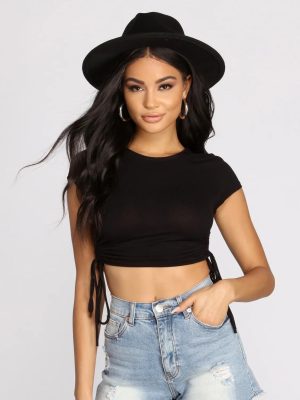 Side To Side Ribbed Knit Crop Top