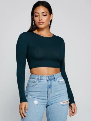 Go With It Ribbed Knit Crop Top