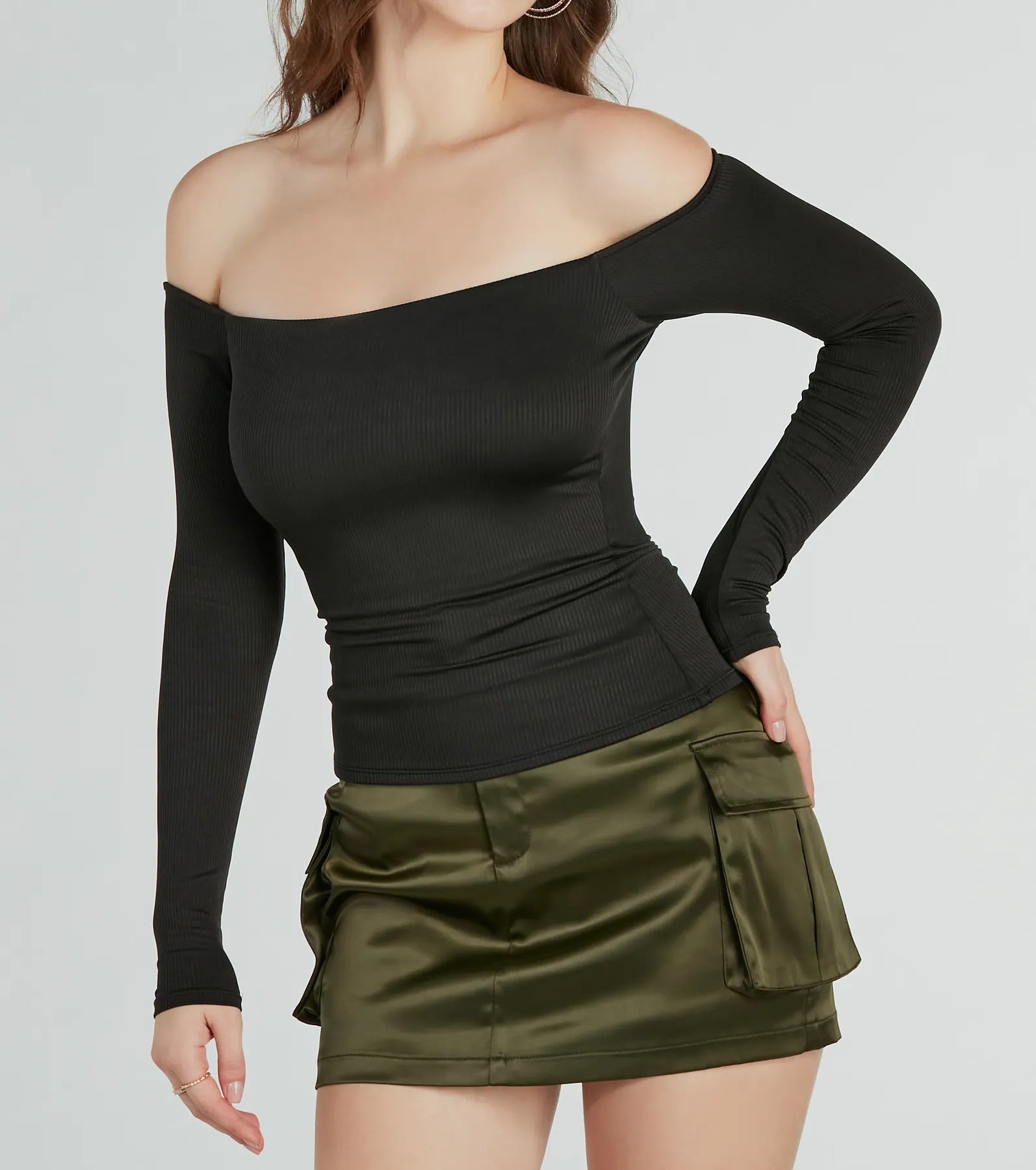 Simply Elevated Off-The-Shoulder Smooth Knit Top - Image 8
