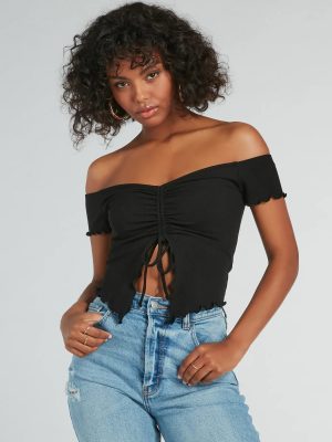 Heat Wave Off-The-Shoulder Crop Top