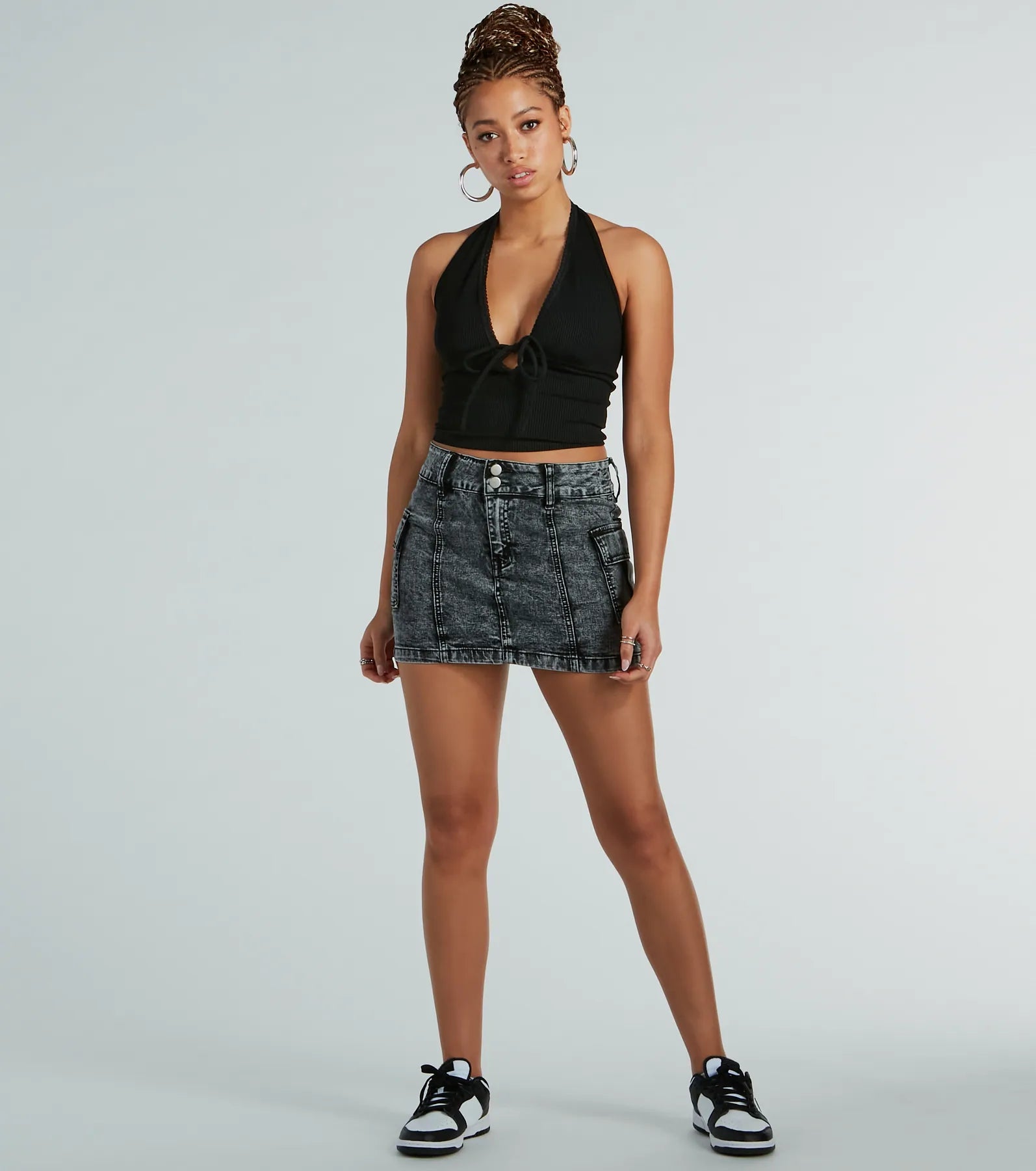 Mood For Love Lace Trim Halter Crop Top - Image 7