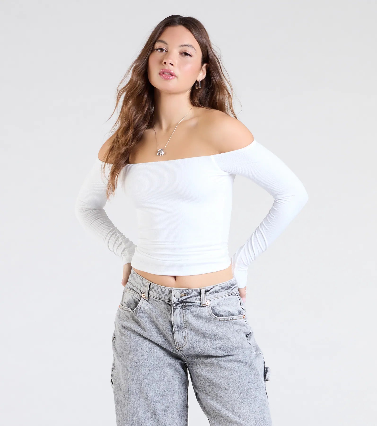 Simply Elevated Off-The-Shoulder Smooth Knit Top - Image 14