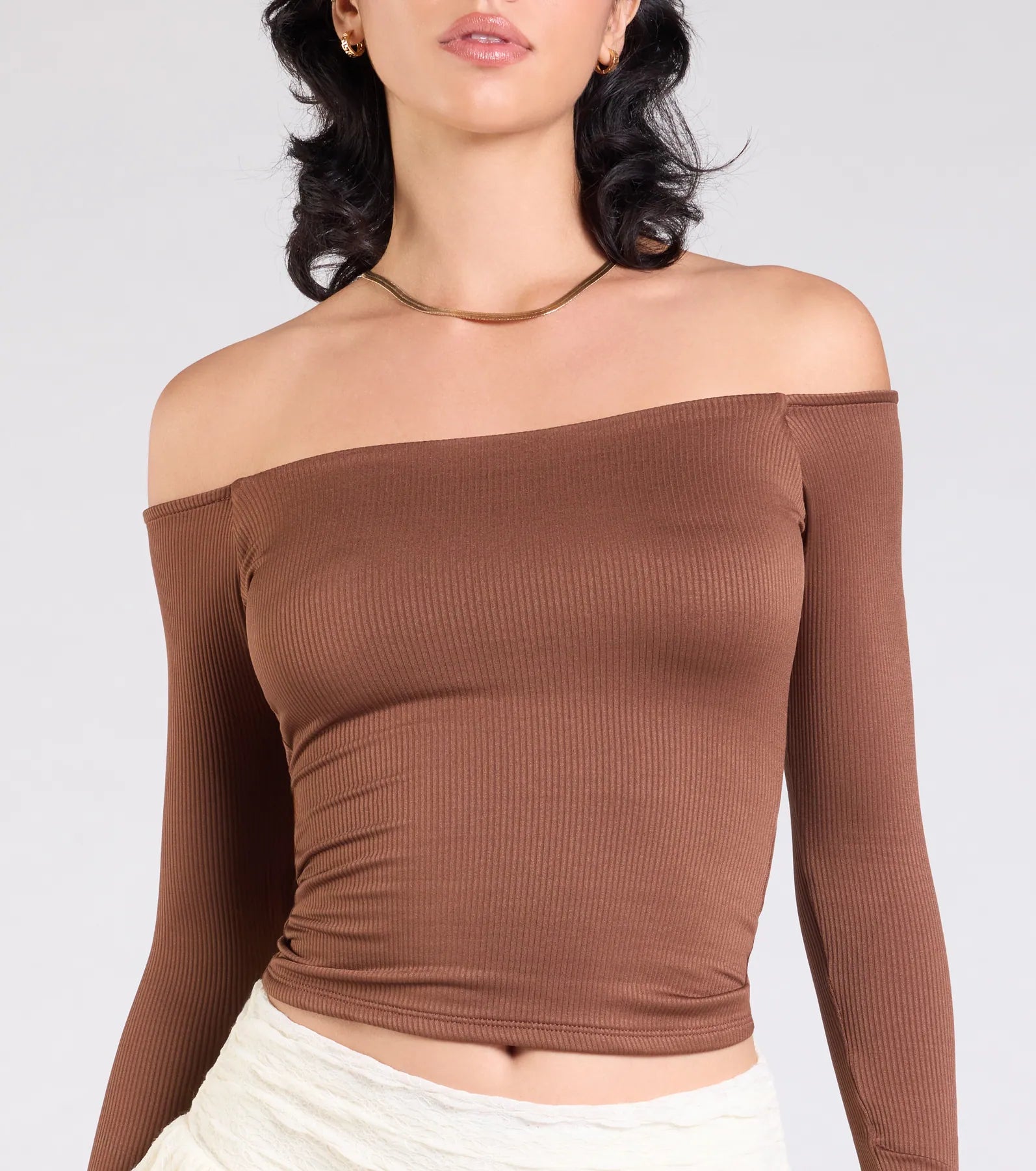Simply Elevated Off-The-Shoulder Smooth Knit Top - Image 13