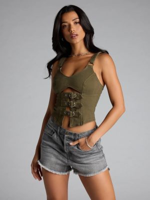 Strap In Babe Buckle Crop Top