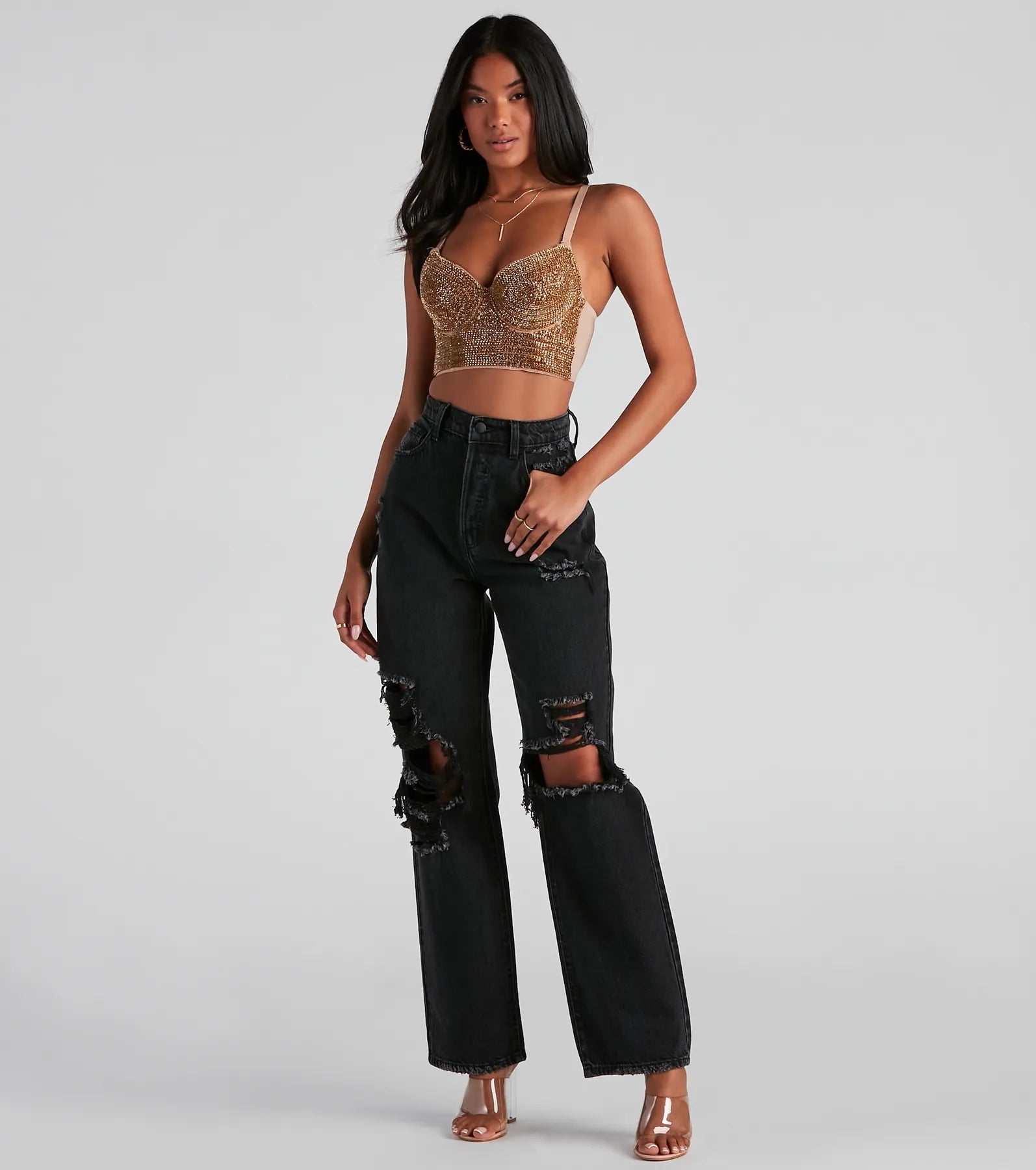 Dazzling Glow Embellished Bustier - Image 3
