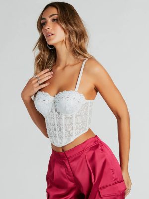Gorgeous Lace Beaded Bustier