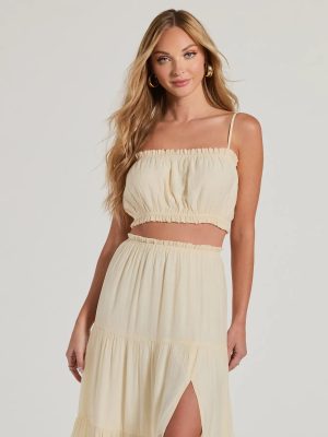 Romance For Two Sleeveless Crop Top