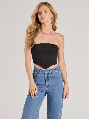 Corset With The Program Strapless Crop Top