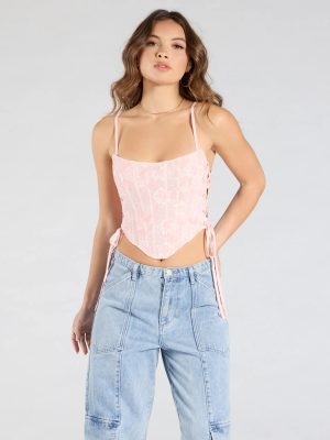 Swoon-Worthy Babe Lace-Up Corset Top
