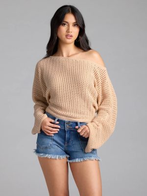 Cute In Crochet Long Sleeve Sweater