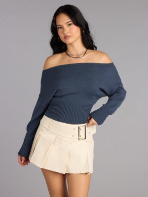 Sunday Edit Off-The-Shoulder Sweater