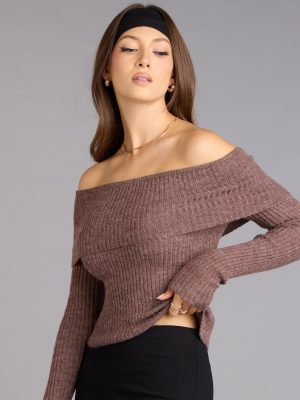 Autumn Muse Off-The-Shoulder Sweater