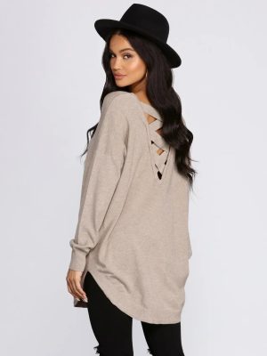 Cozy Vibes Lattice Tunic