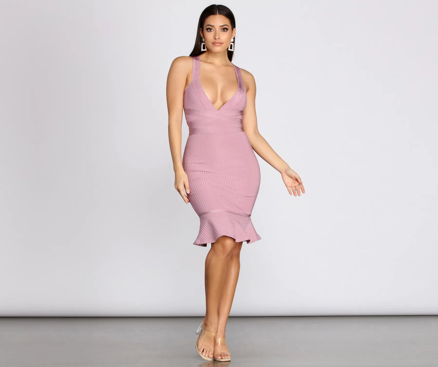 Trumpet Hem Bandage Dress - Image 4