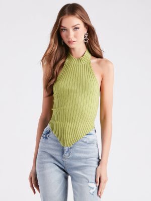 Summer Glow Asymmetric Halter Top