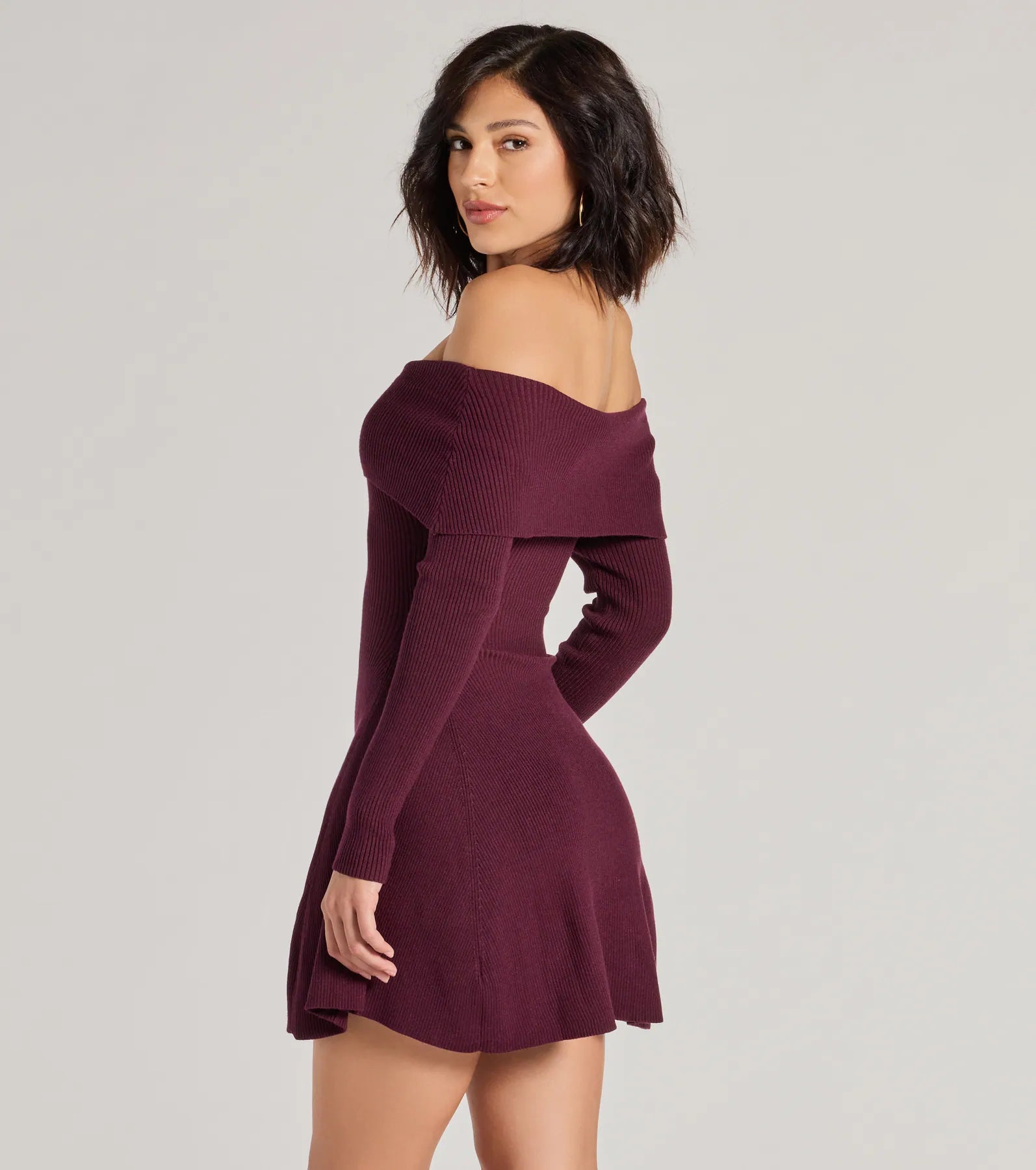 Chic Staple Ribbed Knit Skater Dress - Image 12