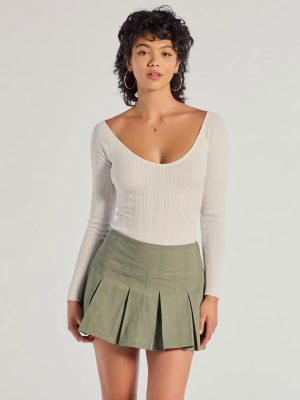 Elevated Essential Ribbed Knit Long Sleeve Bodysuit