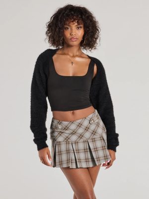 Cuddly Cozy Eyelash Knit Sweater Bolero