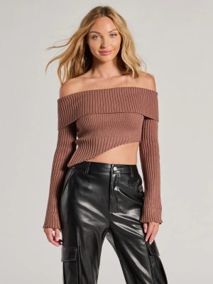 Always Got The Glam Off-The-Shoulder Asymmetrical Crop Top