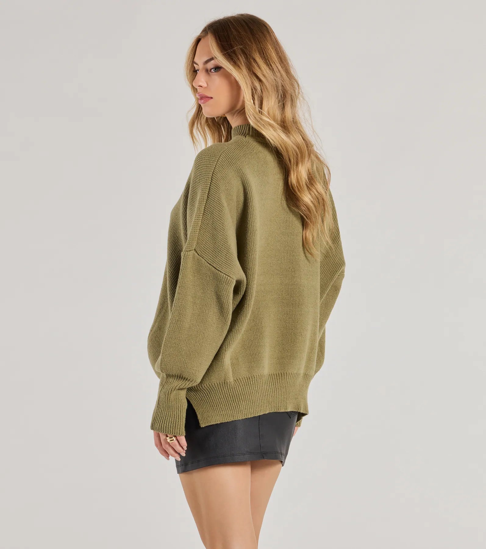 Cozy Style Ribbed Knit Oversized Sweater - Image 6