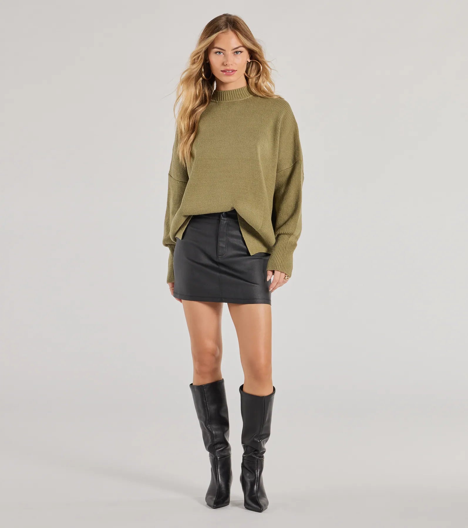 Cozy Style Ribbed Knit Oversized Sweater - Image 7