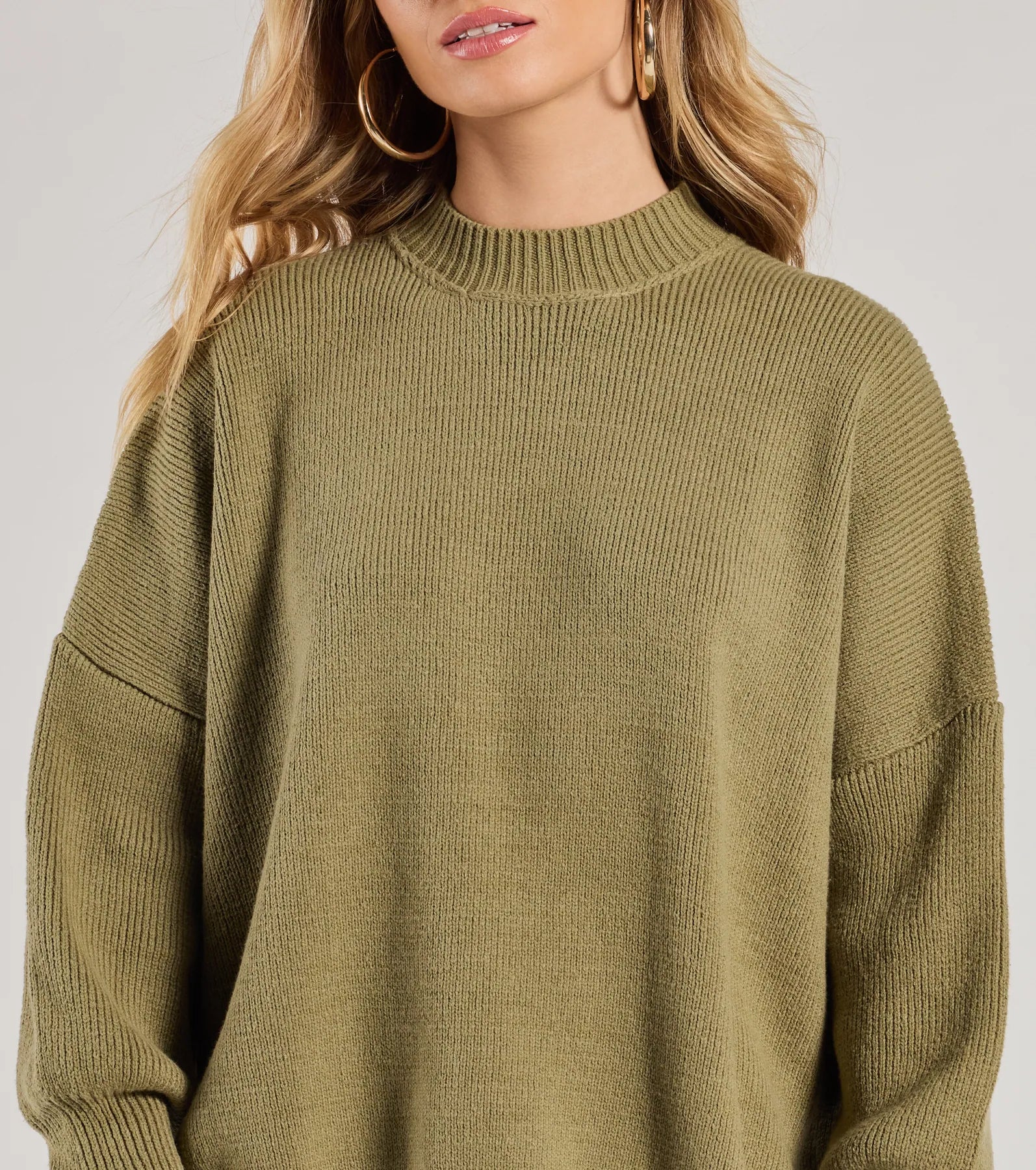 Cozy Style Ribbed Knit Oversized Sweater - Image 8