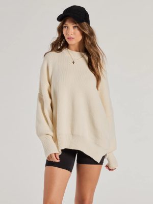 Cozy Style Ribbed Knit Oversized Sweater