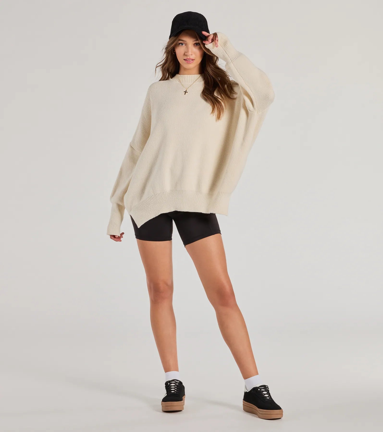 Cozy Style Ribbed Knit Oversized Sweater - Image 3