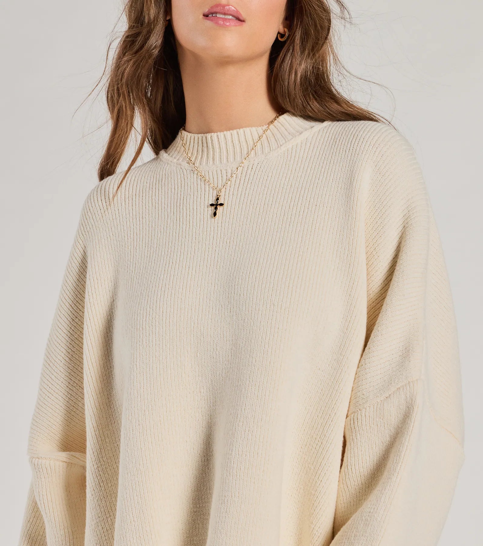 Cozy Style Ribbed Knit Oversized Sweater - Image 4