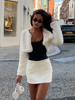 Pure Luxe Faux Fur Crop Jacket