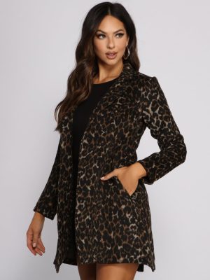 Classic And Chic Leopard Print Coat
