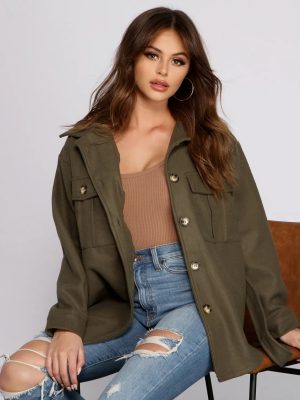 Cozy Button-Up Belted Shacket