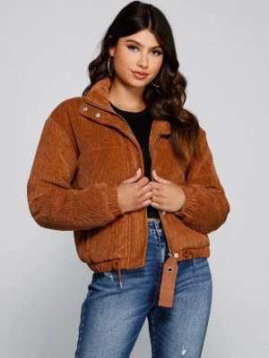Trend Alert Corduroy Puffer Jacket