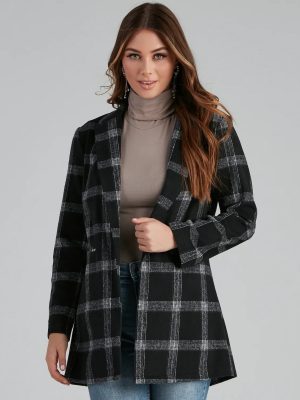 Pretty And Posh Plaid Coat