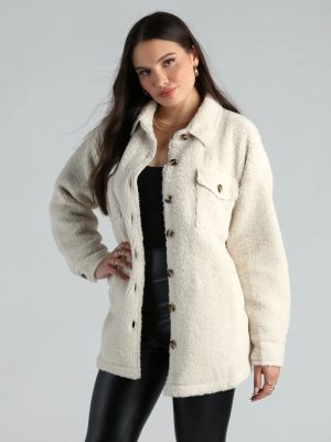 Cozy Vibes Faux Sherpa Shacket