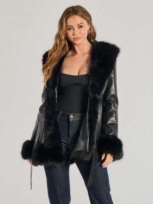 Muse Moment Faux Leather Trench Coat