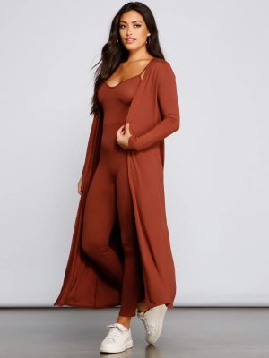 Classically Chic Brushed Knit Duster