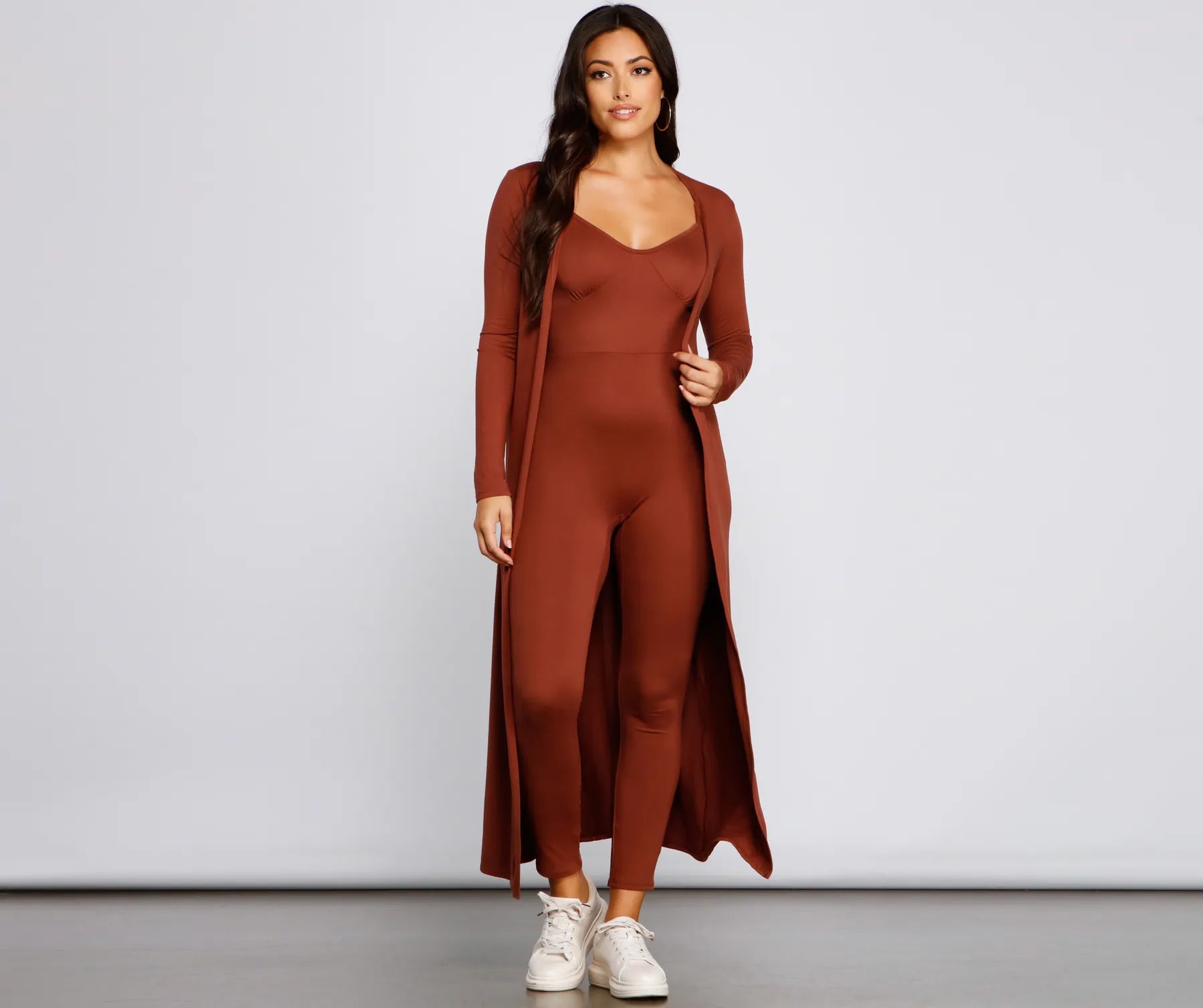 Classically Chic Brushed Knit Duster - Image 3