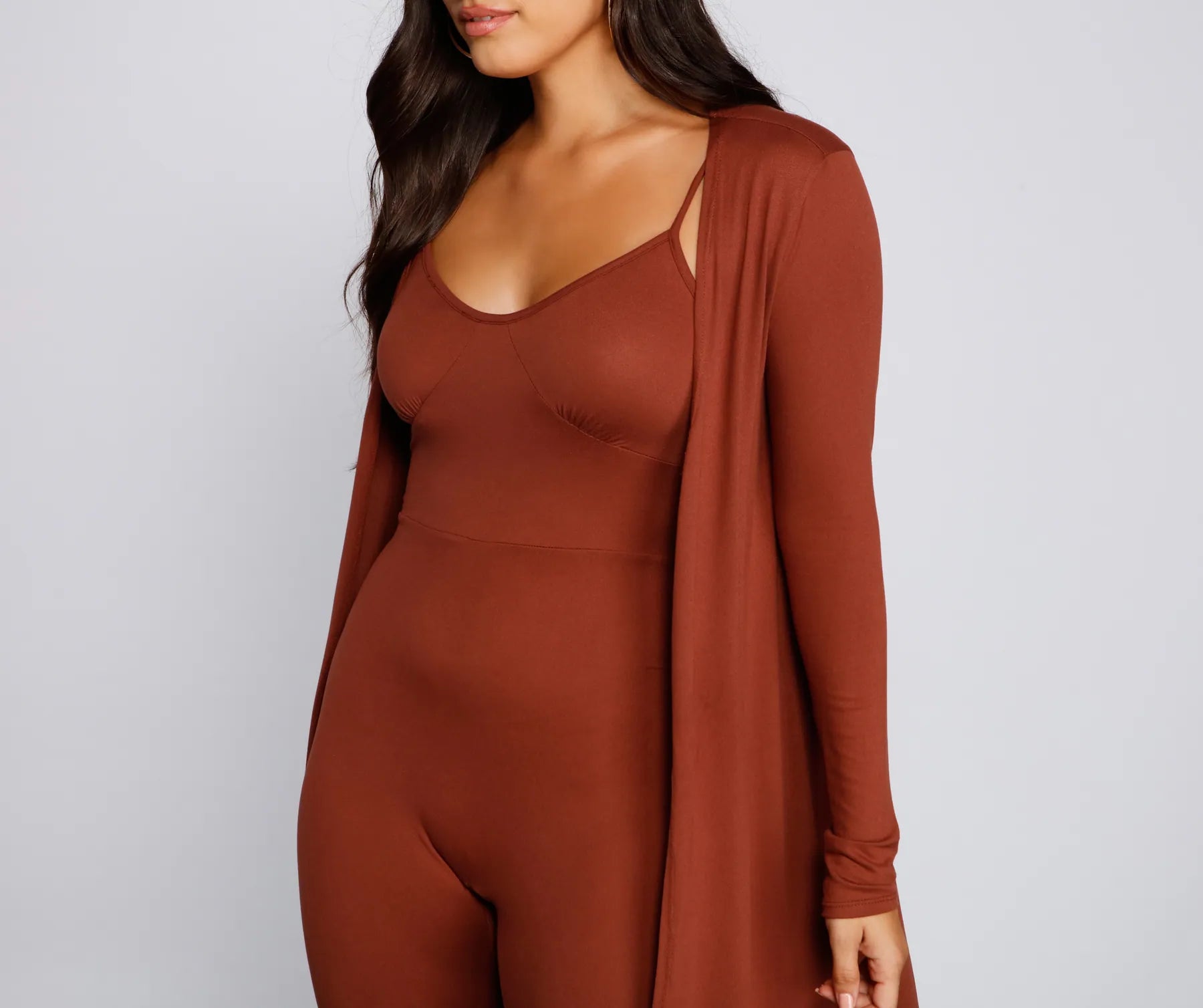 Classically Chic Brushed Knit Duster - Image 4