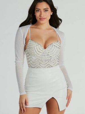Party Glow Glitter Mesh Bolero