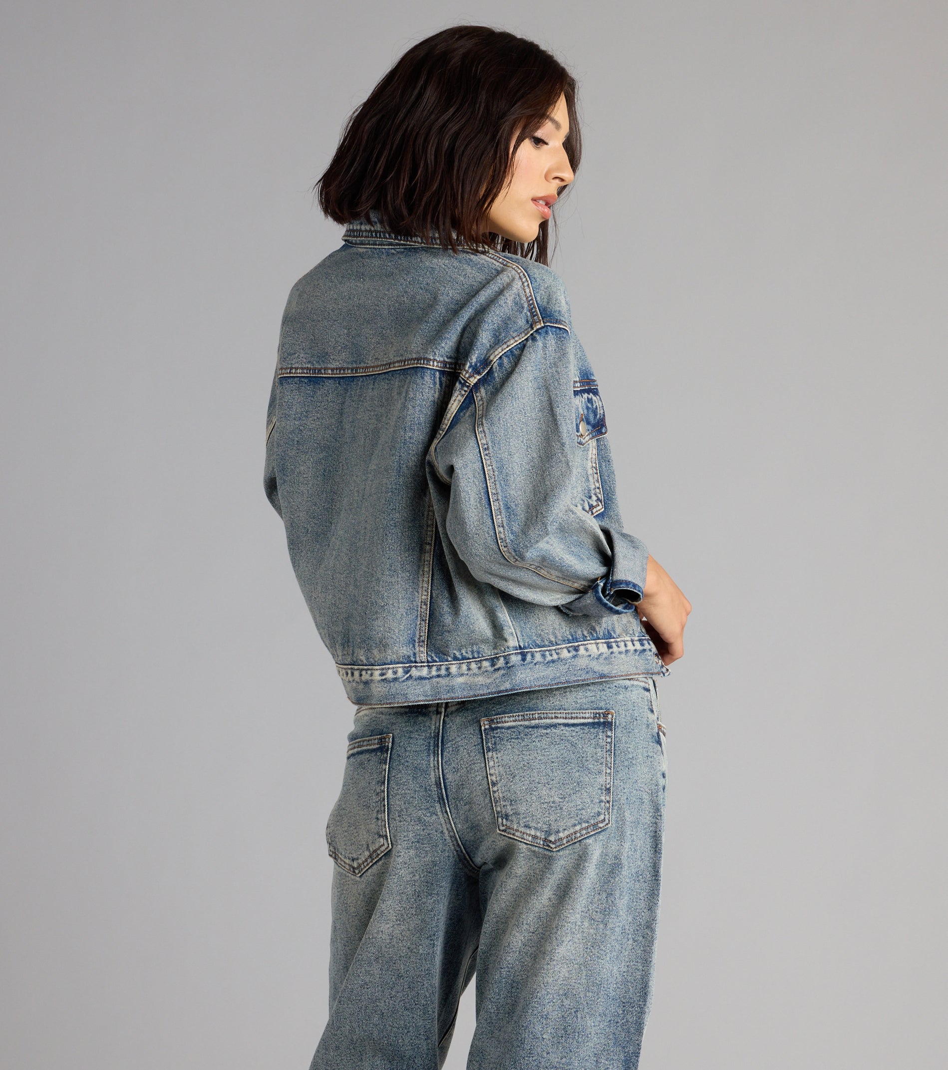 Vintage Vibes Trucker Denim Jacket - Image 2