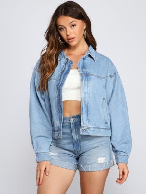 Casual Trendsetter Oversized Denim Jacket