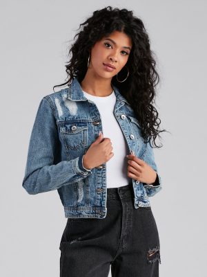 Ready To Roll Destructed Denim Jacket