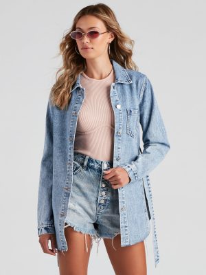 The Classic Acid Wash Denim Shacket