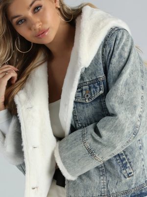 All The Feels Faux Fur Lined Denim Jacket