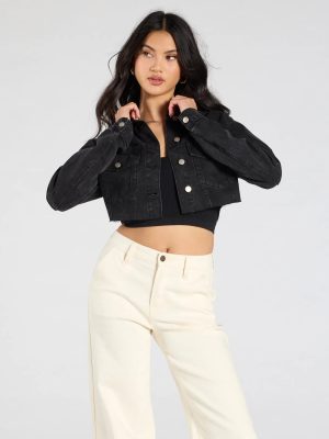 Trend Always Acid Wash Crop Denim Jacket