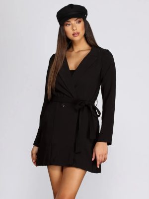 Boss Babe Belted Trench